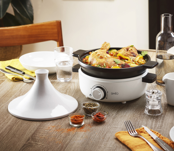 Tajine Safran 30 Cm Antiadhésif - Pour Toutes Plaques De Cuisson - Revêtement Sans PFOA - Avec Gants